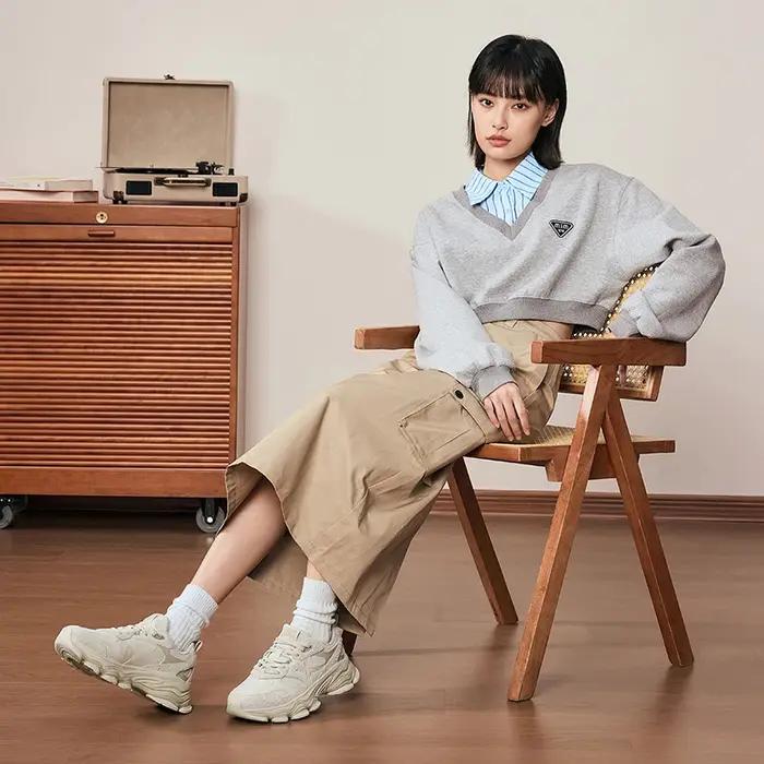 Xtep-Chaussures de sport décontractées vintage pour femmes, baskets d'extérieur à semelle optique, m