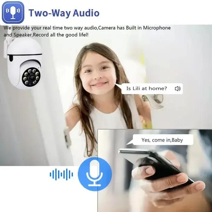 Caméra WiFi TUYA 5MP extérieure - Surveillance sécurité couleur nuit avec tracking IA et audio bidirectionnel