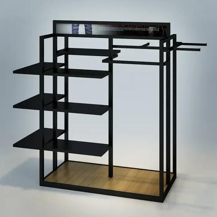 Présentoir double face personnalisable cadre en bois moderne acier inoxydable rangement détaillé pliable pour usage intérieur et exposition chaussures occasions spéciales