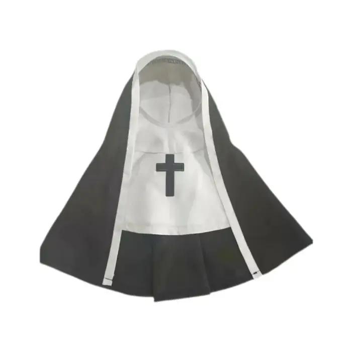 Costume de cosplay pour chat en fibre de polyester - Jésus et Nonne - Accessoires pour animaux de compagnie pour Noël et Halloween