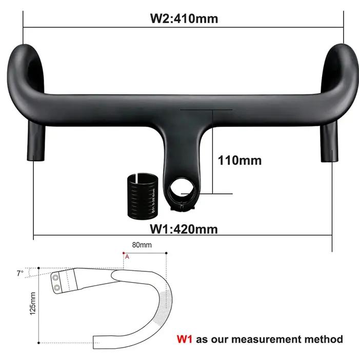 Nouveauté RXL SL guidon de route en carbone intégré OD2 1-1/4 "~ 1-1/8" vélo de course poignée