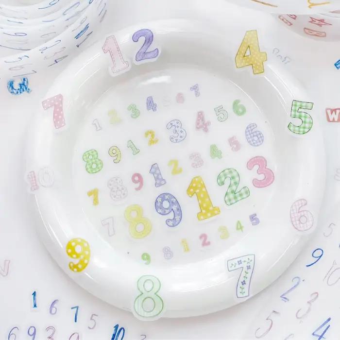 Ruban adhésif coloré Journal GO 4cmx2M avec chiffres et lettres pour collage