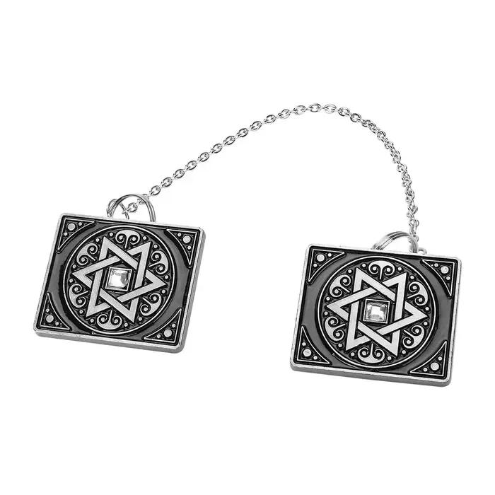 Clips Tallit en métal avec Étoile de David pour hommes et femmes, symbole de protection et de foi pour occasions spéciales et prières