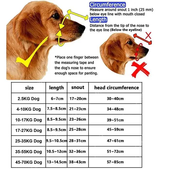 Muselière réglable pour chien