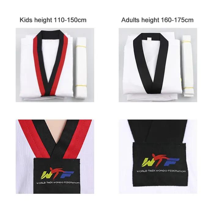 Costumes TKD 2022, uniformes de Taekwondo blancs, vêtements de karaté Judo Dobok pour enfants et adu