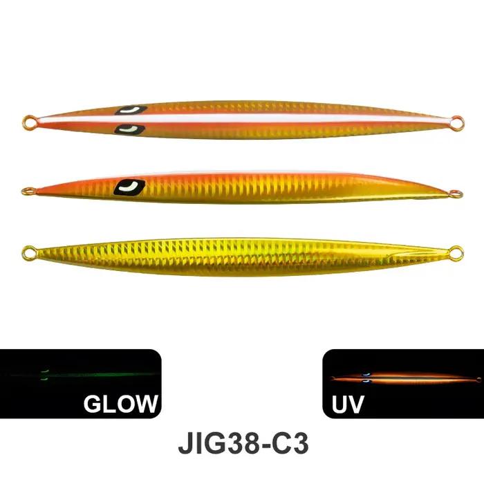 TEASER J38 Pêche en mer : Plaque métallique Iron Plate Rogue Rod 150g-400g