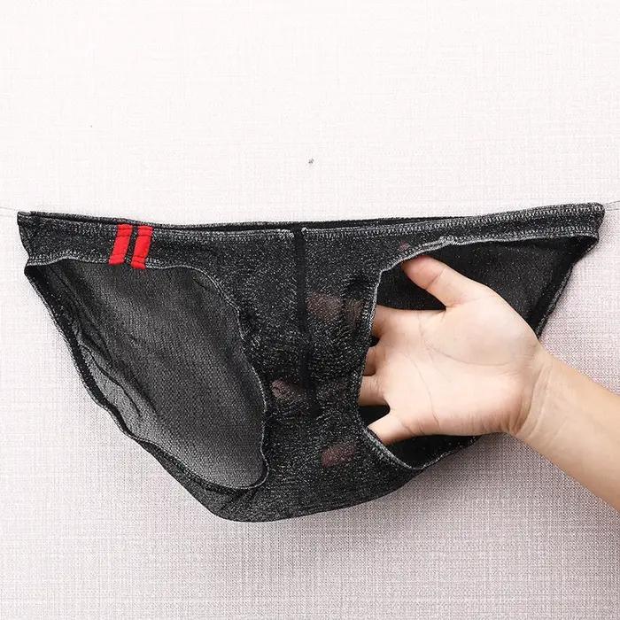 Sous-vêtements pour hommes, caleçons ultra fins, taille basse, en maille respirante