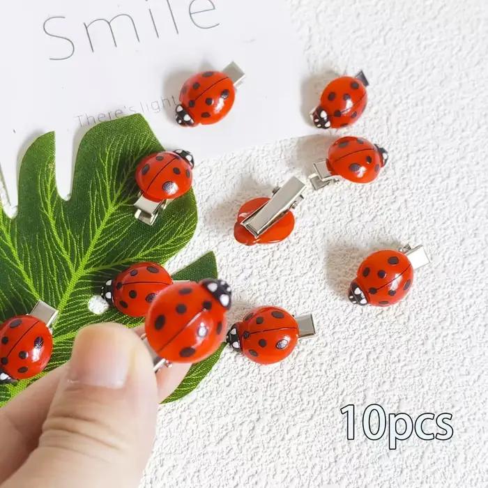 Ensemble de 10 pièces de pinces à cheveux coccinelle abeille mignonne à la mode transfrontalière