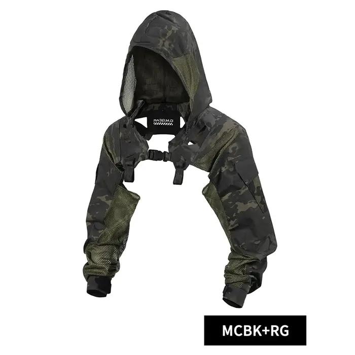 Veste tactique camouflage DMgear à capuche longue pour chasse et équipement chest rig compatible