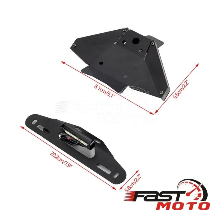 Support de plaque d'immatriculation en acier inoxydable pour Ducati Panigale V4R/S et Streetfighter V4 V4S V2 avec clignotants intégrés et rangement du garde-boue arrière élégant et sécuritaire