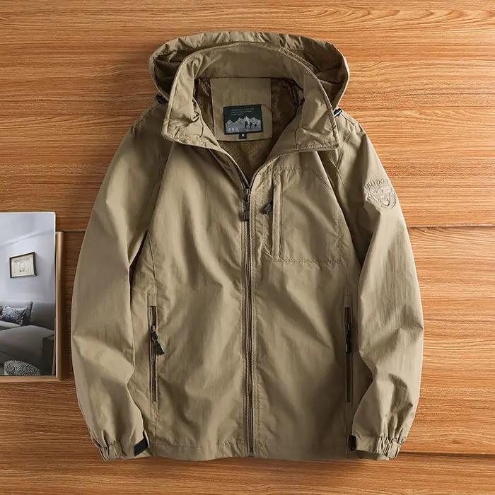 Veste militaire imperméable pour homme, coupe-vent d'extérieur, manteau respirant à capuche, grande