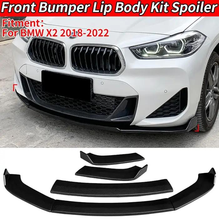 Pour BMW X2 F39 2018-2022 – Kit carrosserie avant ABS : Lame de pare-chocs, séparateur, spoiler, dif