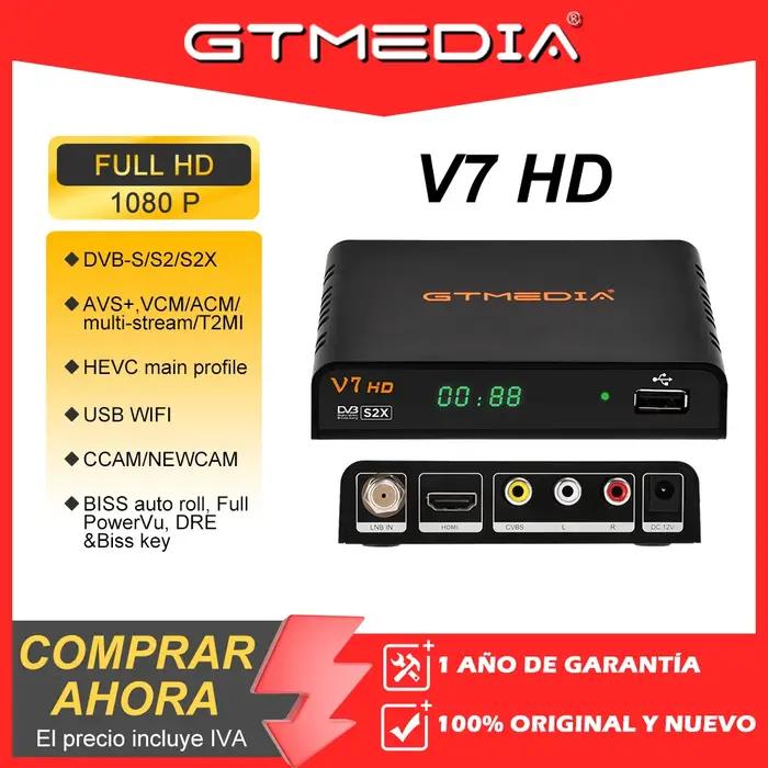 Récepteur satellite GTMEDIA V7 HD DVB S2X S2 S avec décodeur RCA USB WiFi pour antenne LNB