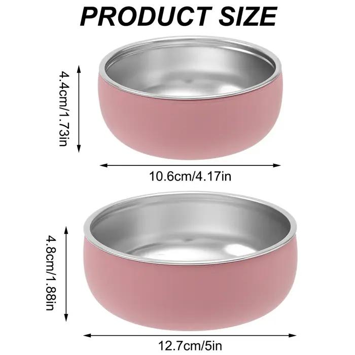 Couleur enfants 2 pièces bol en acier inoxydable ensemble de vaisselle pour l'alimentation du bébé d