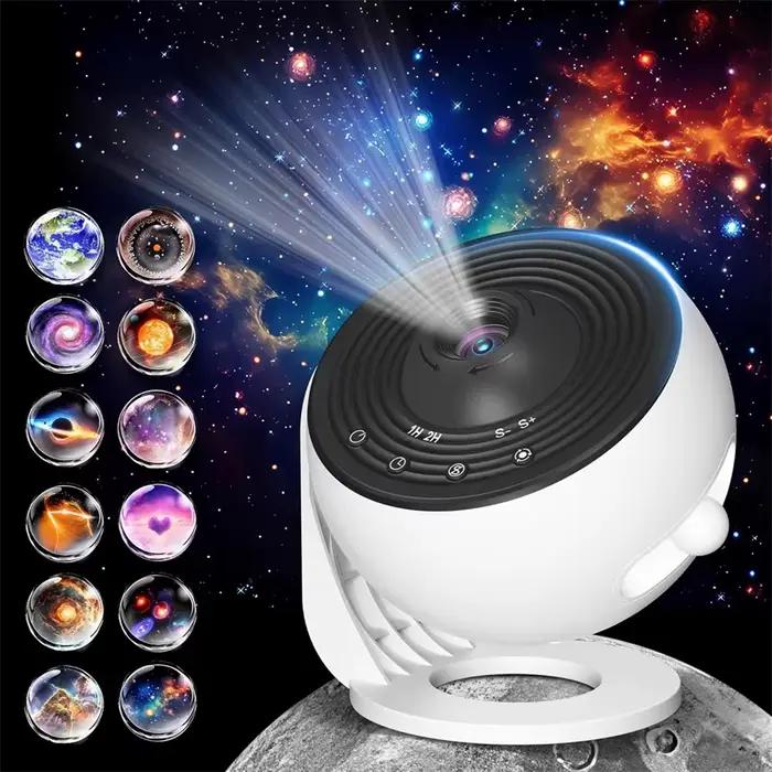 Projecteur de galaxie veilleuse LED projecteur de ciel étoilé 360 ° Lampe de nuit planétarium rota