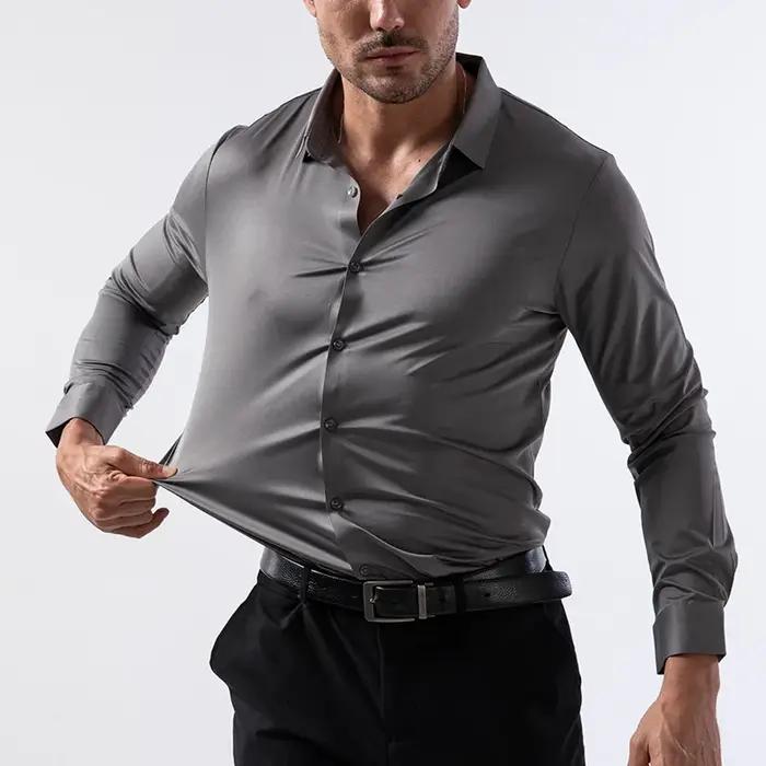 Chemises sans couture à haute élasticité pour hommes