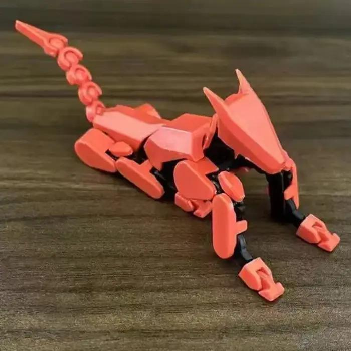Figurines d'action de chien robot imprimées en 3D multi-articulations pour collectionneurs et décorations de bureau