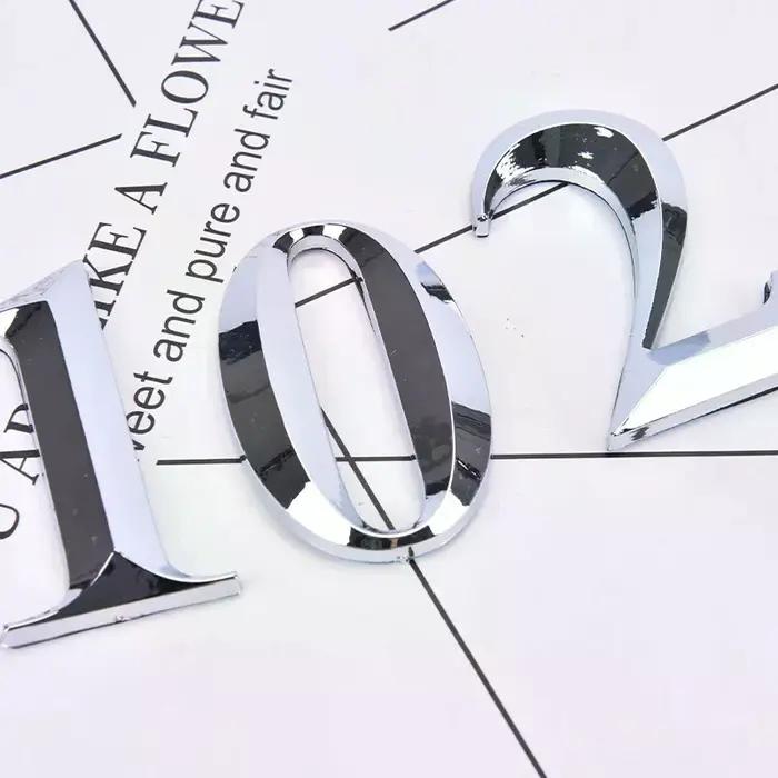 Numéro de porte auto-adhésif en ABS avec finition métallique pour maison appartement bureau hôtel occasions spéciales décoration intérieure élégante