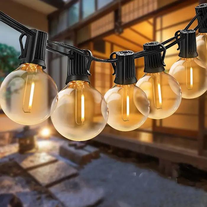 Guirxiété lumineuse LED G40, ampoules LED en tungstène, support de douille de base E12, ampoule pour
