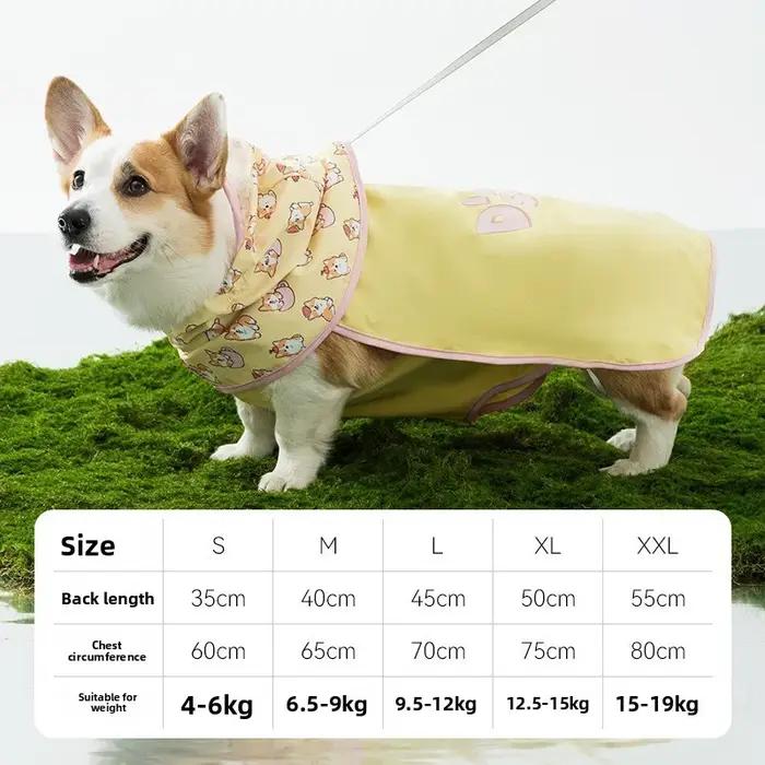 Manteau imperméable 2026 à couleurs contrastées et couverture intégrale pour chiens