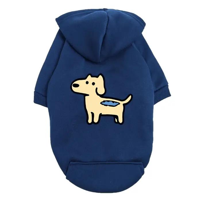 Sweat à capuche marron pour chien – Design de dessin animé pour chiot fantaisiste – Vêtements pour a