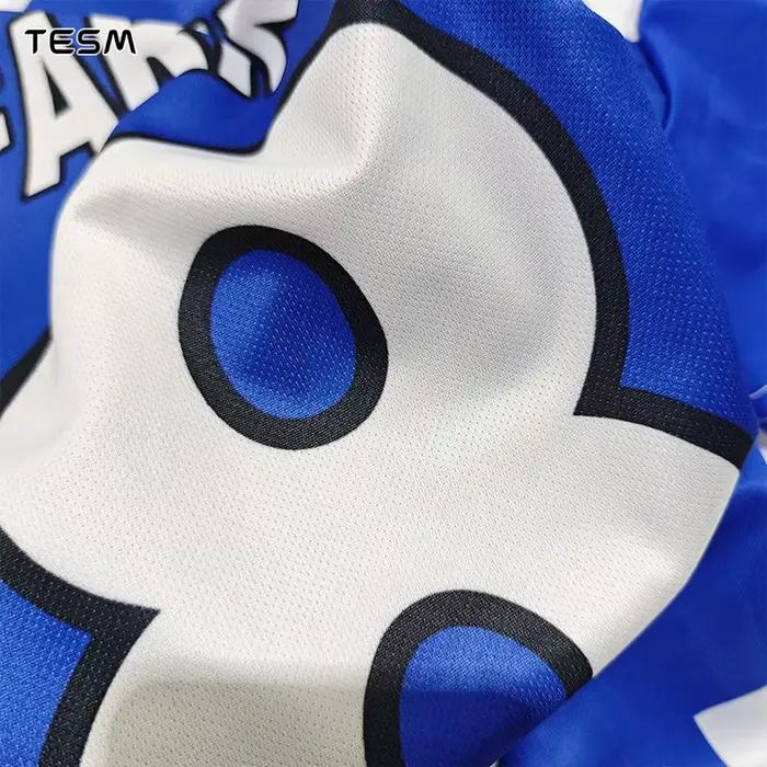 Polo rayé respirant TESM pour homme – T-shirt de sport de football, haut d'entraînement de gym, déco