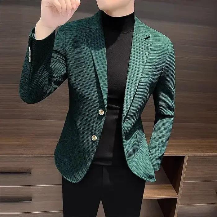 Veste marron blanche pour hommes, manteaux de fête à carreaux, costumes et blazers pour hommes, vêtements d'été décontractés, vêtements de luxe haut de gamme de styliste