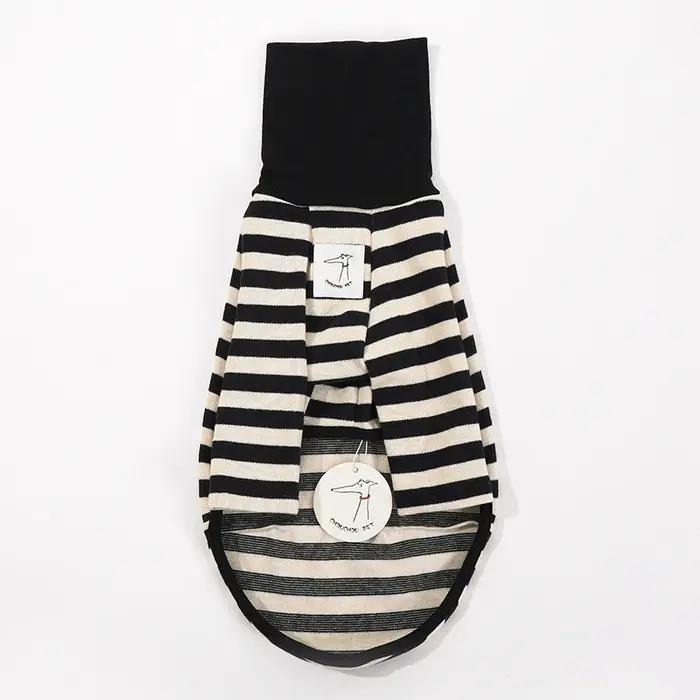 Vêtements pour Animaux de Compagnie à Rayures Noires et Blanches Nouveaux Vêtements de Printemps et d'Été pour Chiens Chemise pour Couple Chat Chien Chiot Occasions Spéciales
