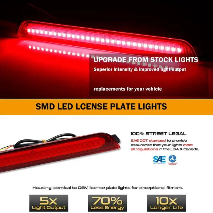 Réflecteurs de pare-chocs arrière à LED rouges, pour Mazda 3 / Mazdaspeed 3 2004 – 2009, feu antibro