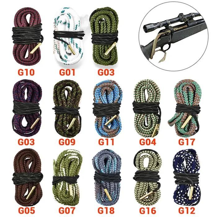 Kit de nettoyage de canon pour armes de chasse avec corde d'alésage pour .22 Cal, .223 Cal, .38 Cal et autres calibres occasions de chasse et tir