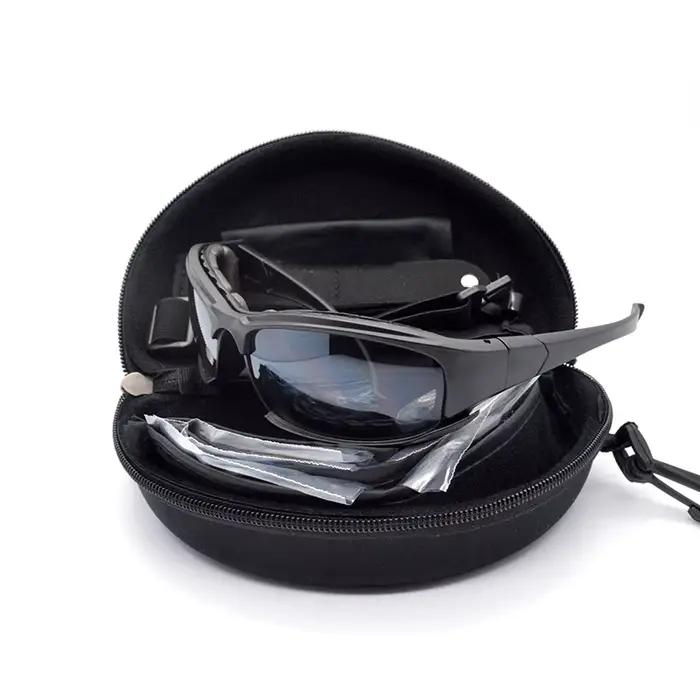 Lunettes tactiques polarisées militaire chasse randonnée hommes avec 4 lentilles et boîtier original