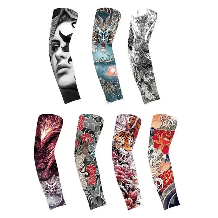 Manches de bras pour hommes à motif floral, protection UV, couvre-bras de cyclisme, protection solaire, chauffe-bras