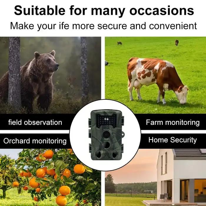 Caméra de chasse 36MP avec vision nocturne et détection de mouvement pour observation de la faune sauvage occasions spéciales