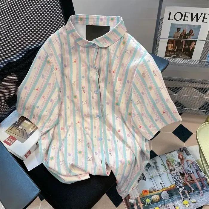 Chemise en mousseline de soie pour femmes, vêtements japonais, chemise respirante, chemisier élégant