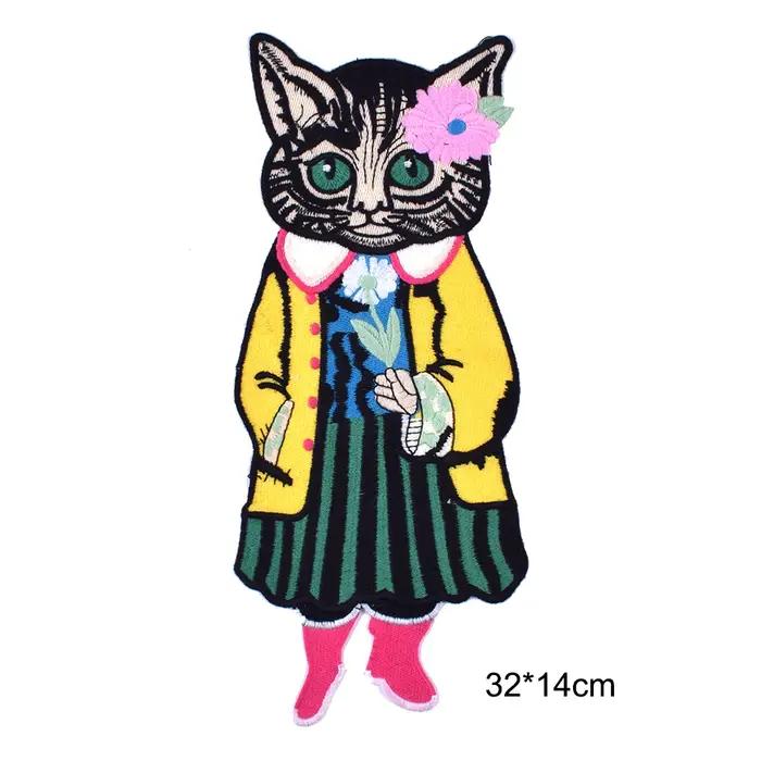 Patchs de chat brodés pour vêtements