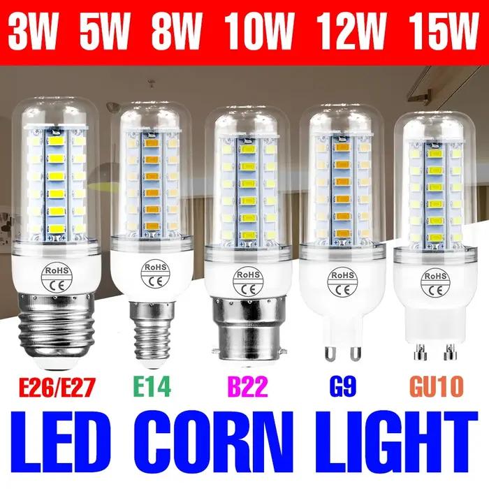 Ampoule LED épis de maïs E27 plafonnier GU10 projecteurs B22 lampe G9 éclairage intérieur blanc chau