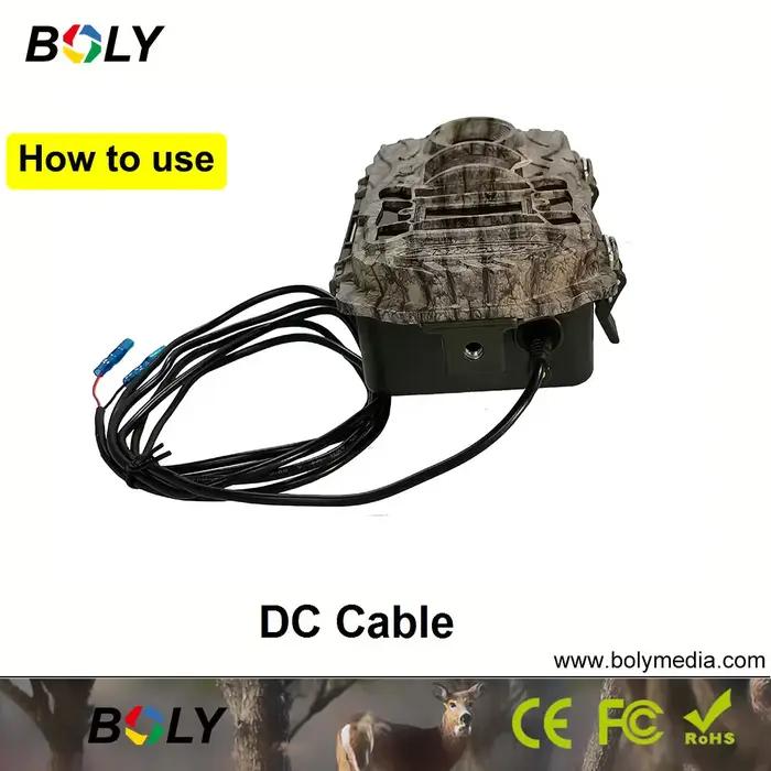 BolyGuard-Câble d'alimentation pour caméra de chasse 22AWG 1.46A 300V trempé, accessoires pour MG984