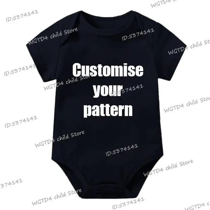 Personnalisez Votre Motif Logo Vêtements Nouveau-né Combinaison Bébé en Coton Doux Conception de Log