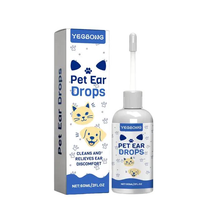 Nettoyant pour oreilles d'animaux – Gouttes auriculaires douces pour éliminer la cire et les odeurs