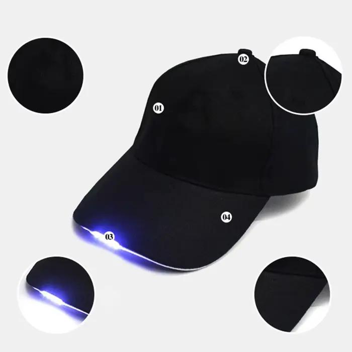 Casquette de chasse avec éclairage LED intégré - 5 lumières puissantes pour vision nocturne