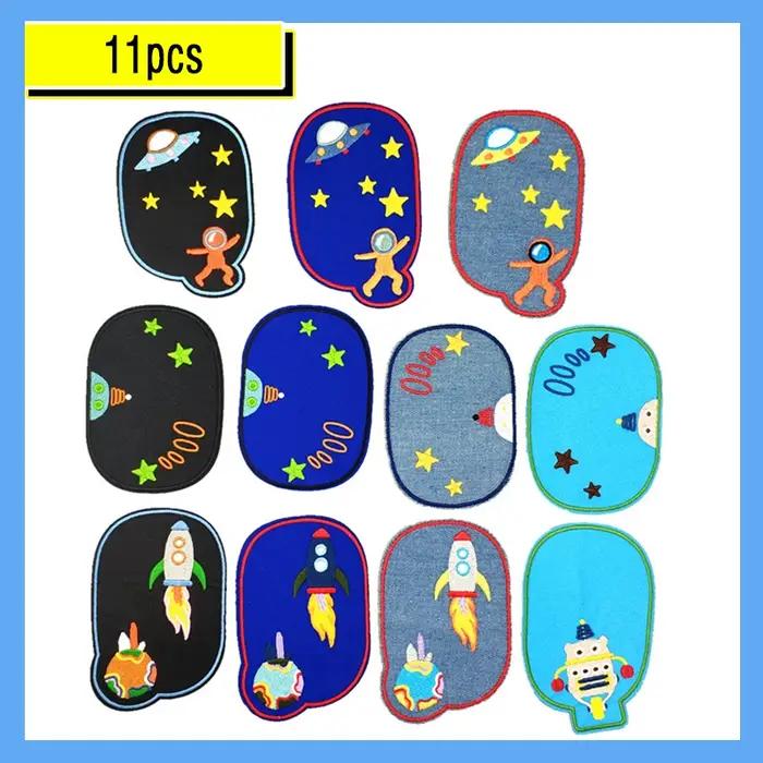Patchs de réparation de vêtements pour enfants, fer sur les jeans, ensemble de vêtements, genou, cou