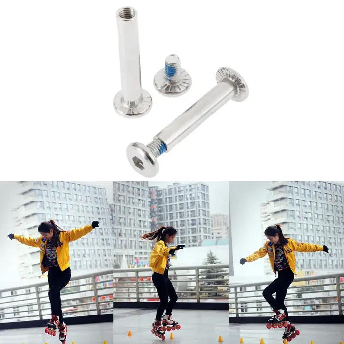 Essieu de patins à roulettes pour adultes et enfants, roue de patins à roues alignées, vis mâles et