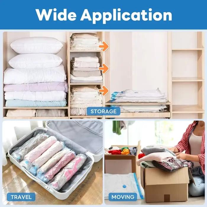 Sac de rangement sous vide pour vêtements avec pompe