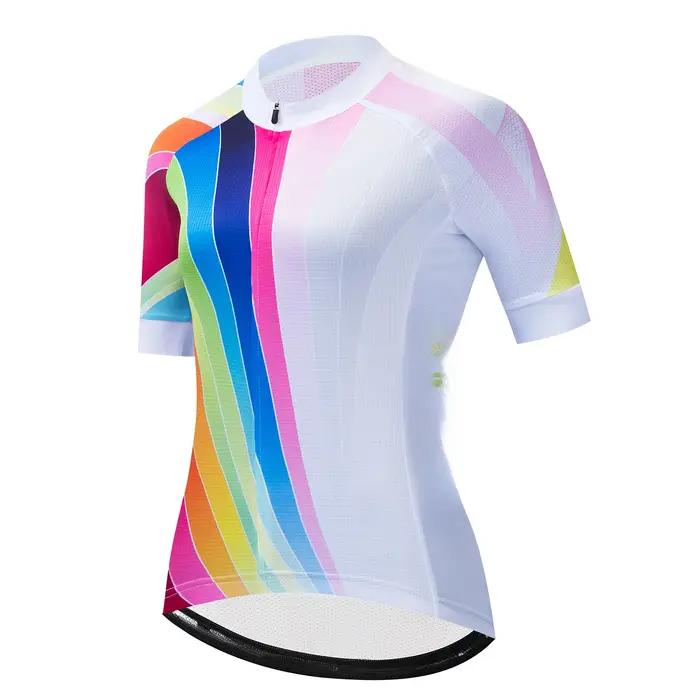 Maillot de Cyclisme Anti-UV Respirant Polyestère pour Femmes Occasions Estivales Élégance et Protection Spéciale