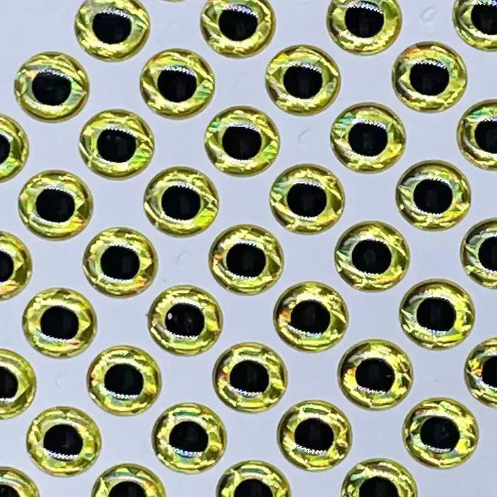 100 pcs/lot yeux 3D 7mm 8mm 9mm 10mm yeux 3D holographiques haute transparence leurre de pêche à la
