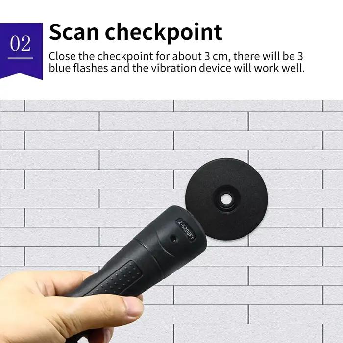 Système de visite de garde avec enregistreur de patrouille rechargeable par USB et quatre étiquettes de point de contrôle RFID pour sécurité professionnelle et surveillance de garde