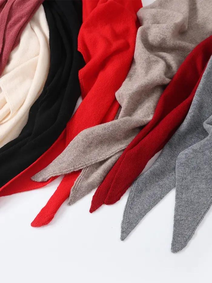 100% laine tricoté grand Triangle châles écharpe femmes automne hiver doux chaud doux élégant Cape P