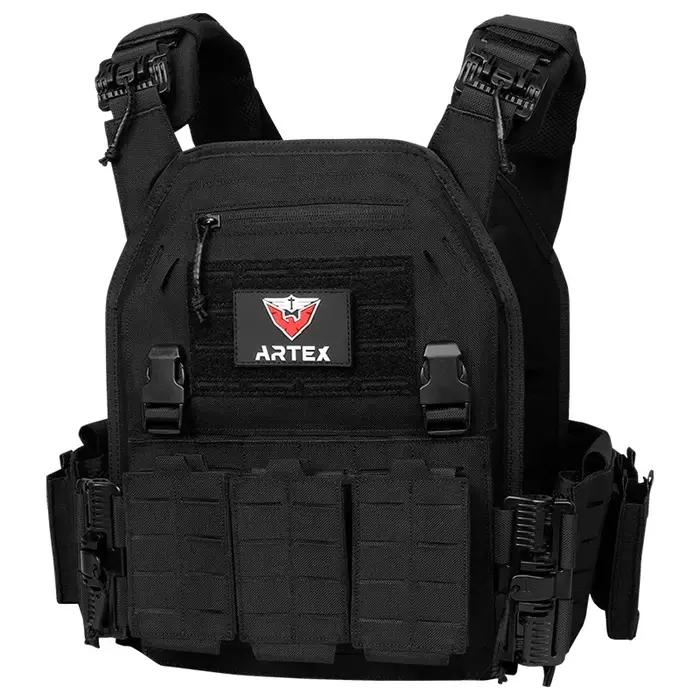 Artex-Gilet de combat léger détachable rapide, gilet tactique découpé au laser, équipement noir pour transporter un transporteur Airsoft, nouveau, 6094