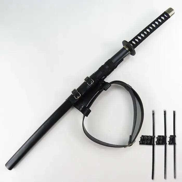 Porte-Épée Katana en Cuir PU Noir et Blanc, Étui de Ceinture Médiéval, Accessoires d'Halloween, Anime, Cosplay, oral alier, Samouraï, Ninja, Gaine de Taille