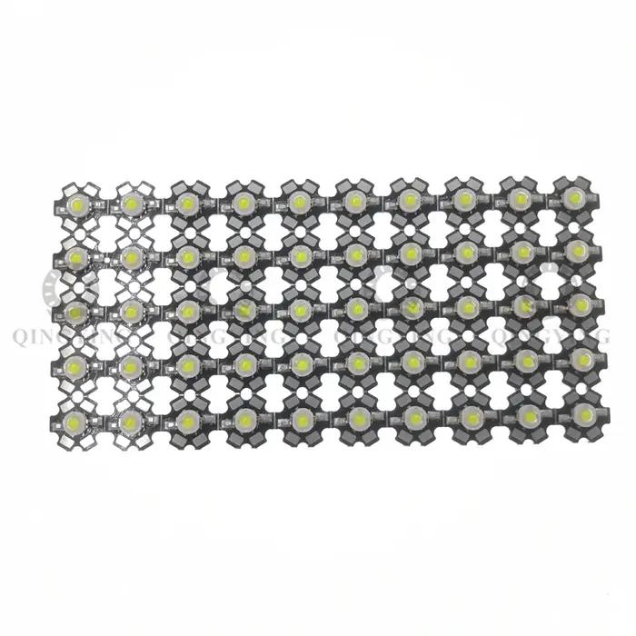 Diodes LED haute puissance 1W 3W, 50 pièces, blanc froid/chaud/rouge/vert/bleu/jaune, 660nm 445nm, S
